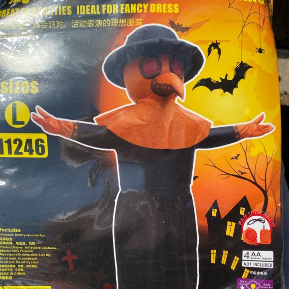 Plague doctor inflatable comedy Halloween costume - Picture 8 of 13